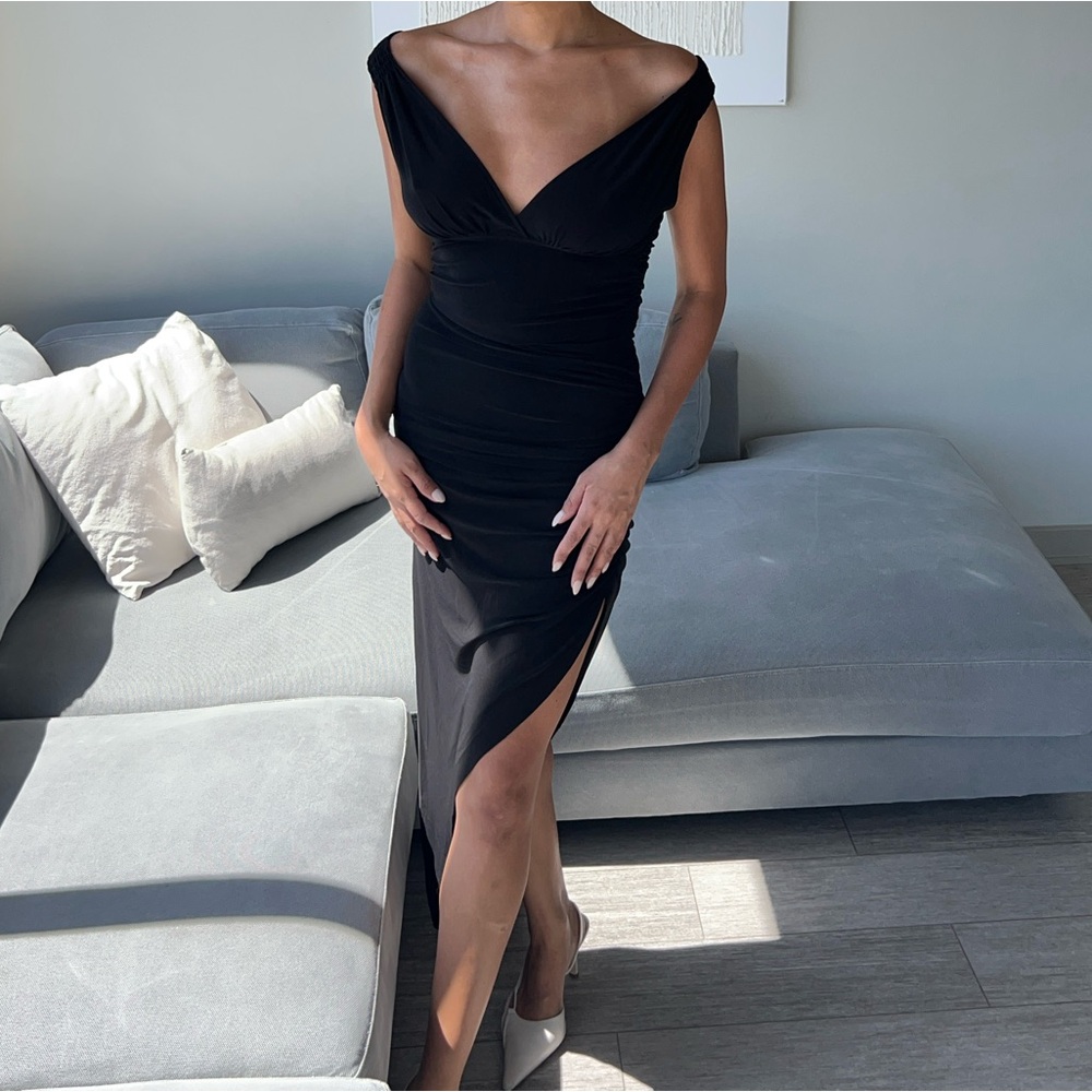 TARA SIDE DRAPE GOWN
